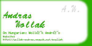 andras wollak business card
